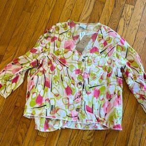 100% linen shirt with crop sleeves